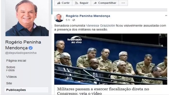 senadores vídeo militares