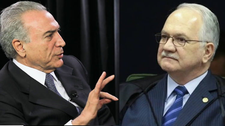 TEMER ESCAPA SIGILO TELEFONICO FACHIN ODEBRECHT