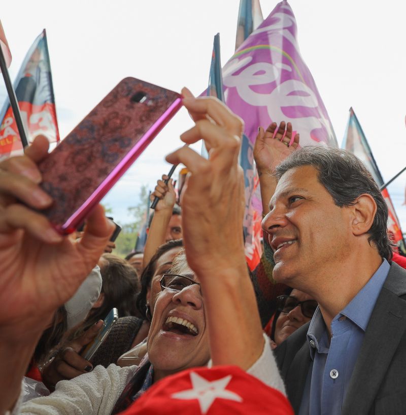 Haddad está em terceiro lugar na rejeição dos eleitores