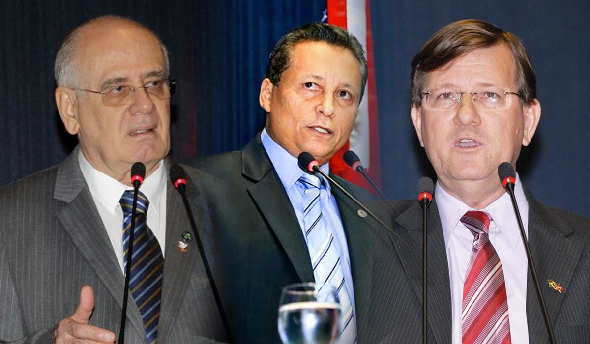 Deputados Serafim Corrêa, Adjuto Afonso e José Ricardo