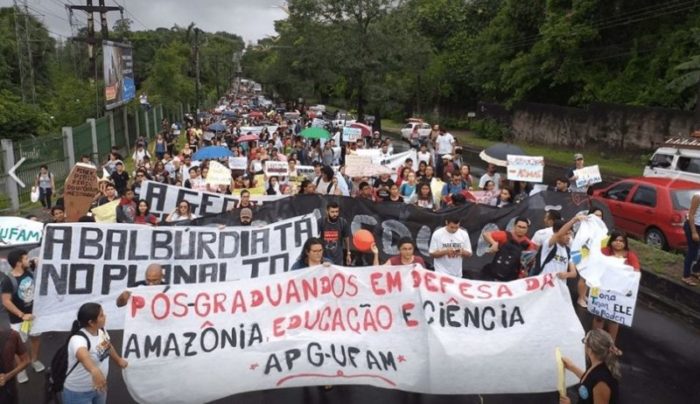 universidades Protesto Ufam e Ifam. Foto: Reprodução/Adua