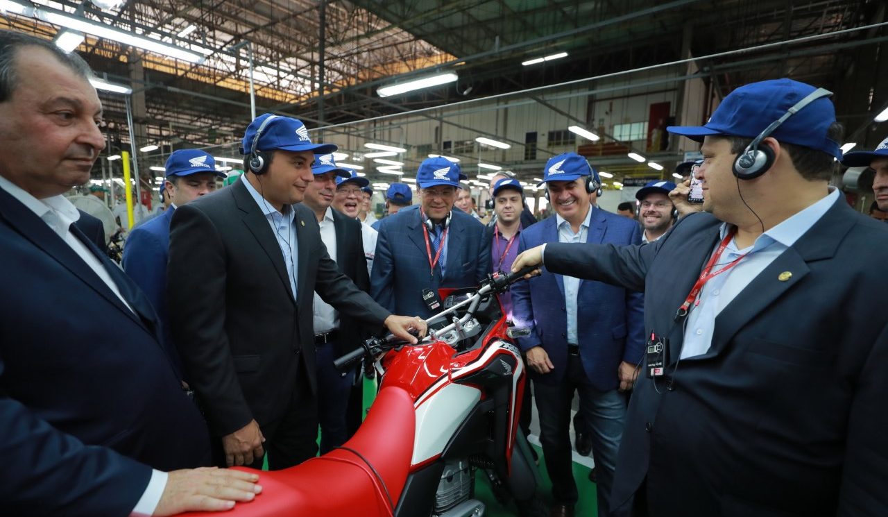 Alcolumbre, Omar e Wilson na Moto Honda.