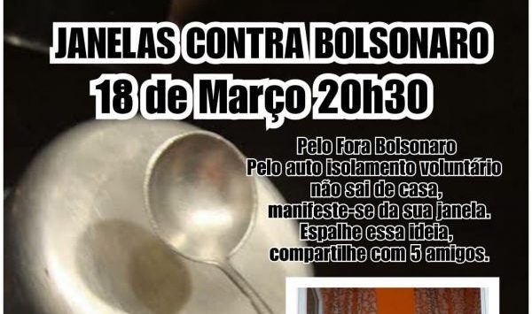 adversarios, bolsonaro, protesto, janelas