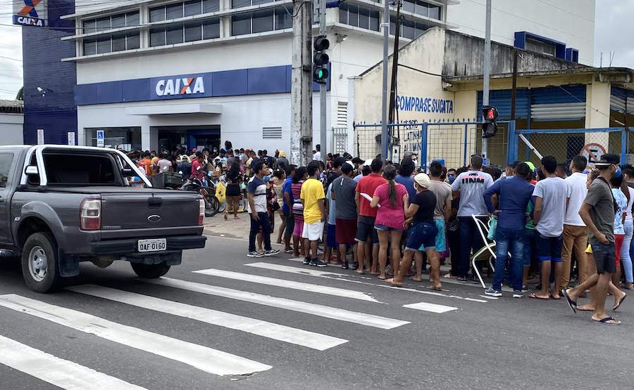 Aglomerações em bancos coronavírus