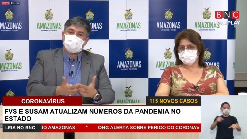 Coronavírus 4 pessoas 24 horas Amazonas