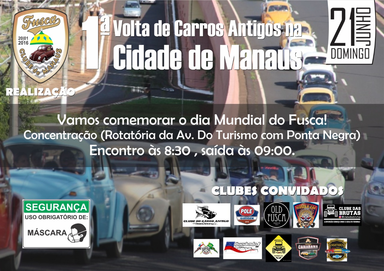 Fusca Clube retorna suas atividades com a 1ª Volta de Carros Antigos