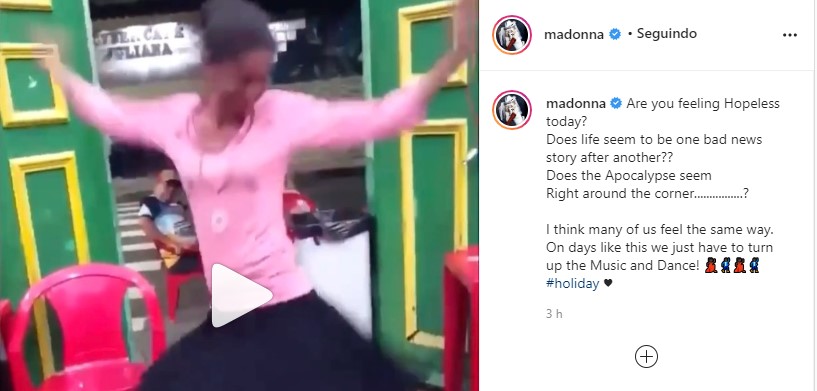 Marina Silva de Manaus bomba no Insta da Madonna dançando Holiday
