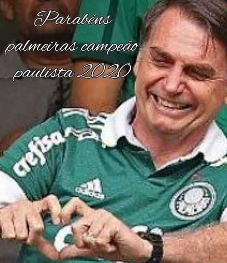 Bolsonaro esquece 100 mil mortos pela covid, mas lembra do Palmeiras