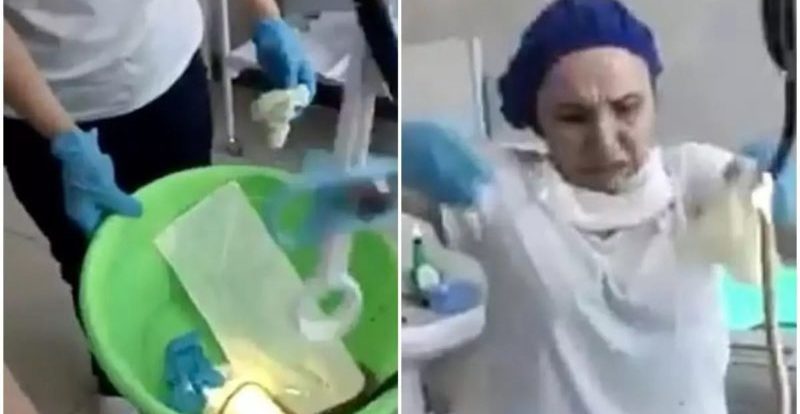 medicos, cobra, garganta, mulher