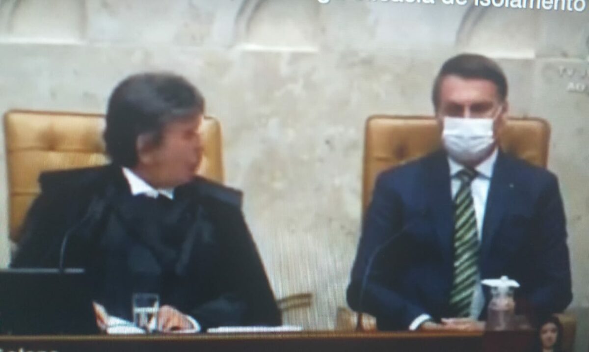 Fux critica quem ignora isolamento social e Bolsonaro ouve calado