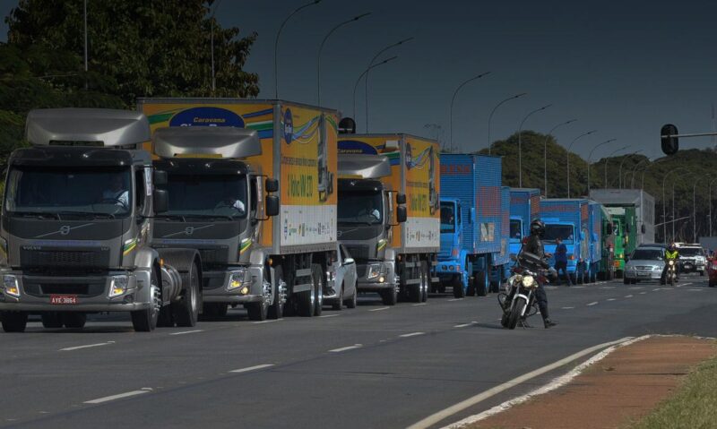 minfra, greve, caminhoneiros, policia