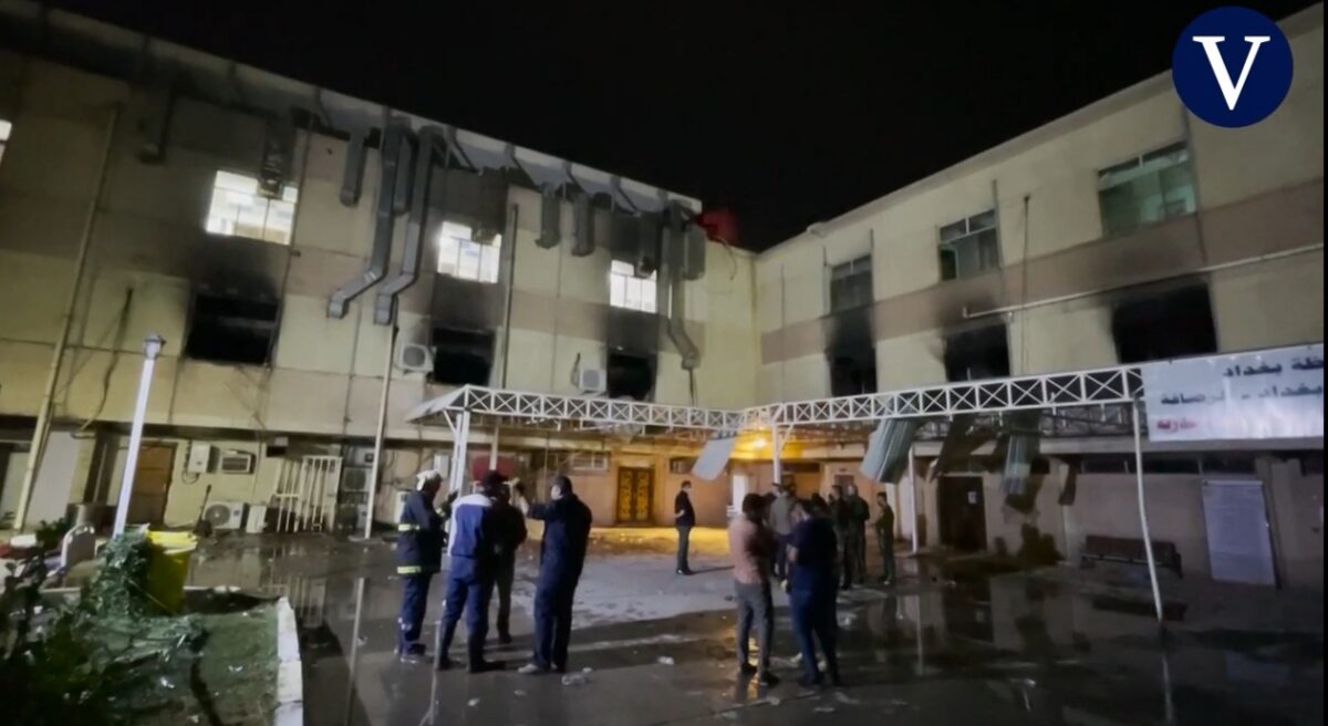 Incêndio em hospital para covid