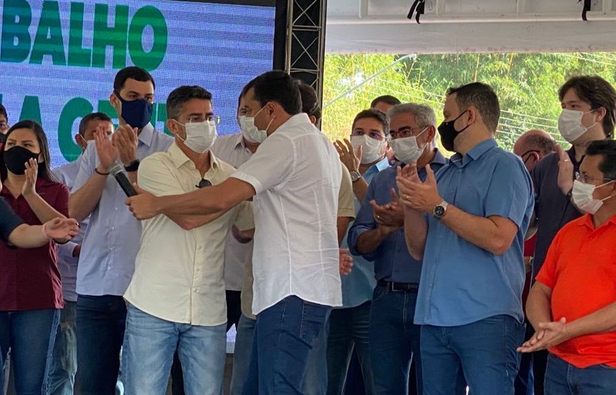 Wilson e David em evento no inรญcio das obras da am-10