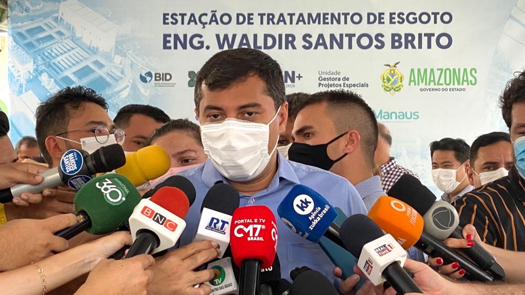de Wilson Lima na inauguração daEstação de tratamento de esgoto