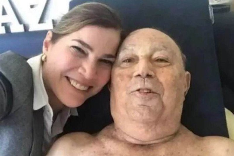 Secretária Mayara Pinheiro e pai, falecido