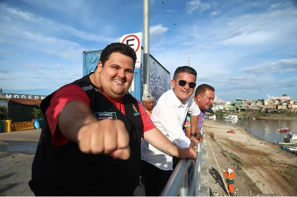 Renato, David e Sabá, na Manaus Moderna
