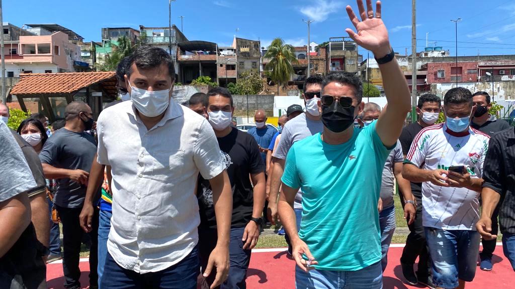 Wilson Lima, governador do Amazonas; David Almeida, Prefeito de Manaus