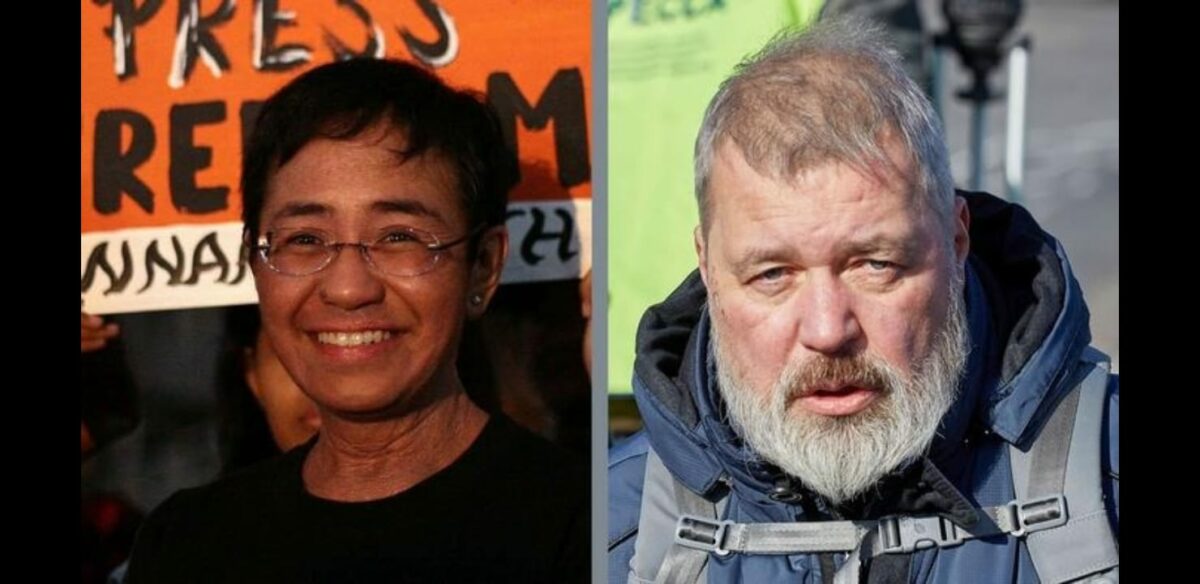 Prêmio Nobel da Paz 2021 é para jornalistas filipina e russo
