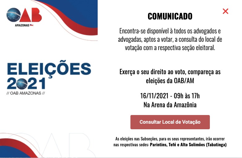 Reprodução de comunicado OAB-AM