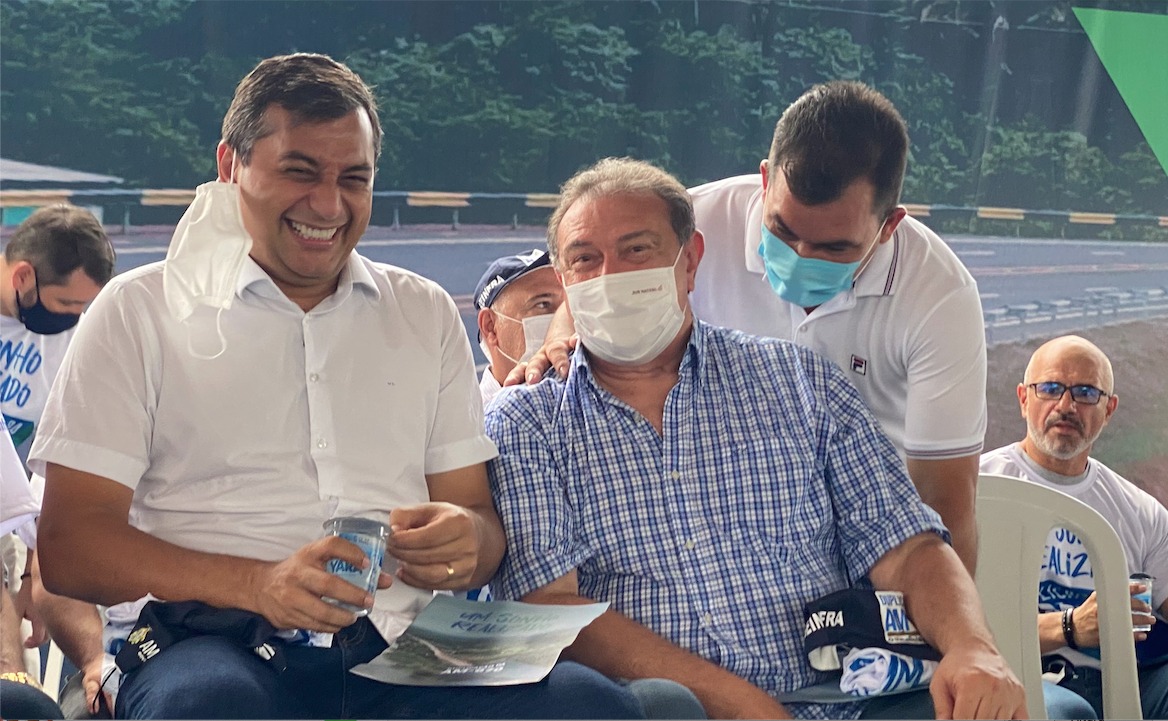 Wilson LIma e Átila Lins na inauguração da AM-070
