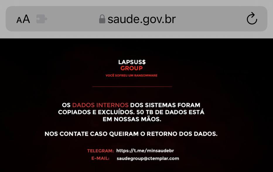 Ataque hacker deixa sites e aplicativos da Saúde fora do ar