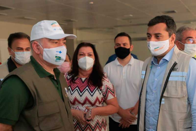 Wilson Lima e Marcelo Queiroga participam de mobilização contra a covid