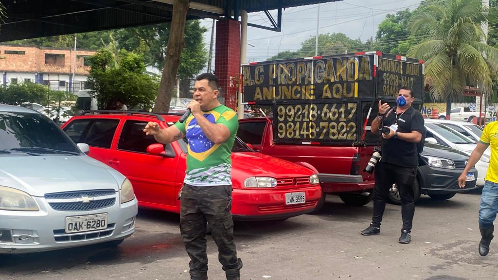 Protesto antivacina realizado na CMM