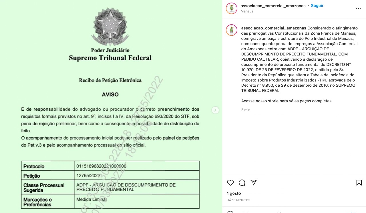 ACA ADPF no STF IPI