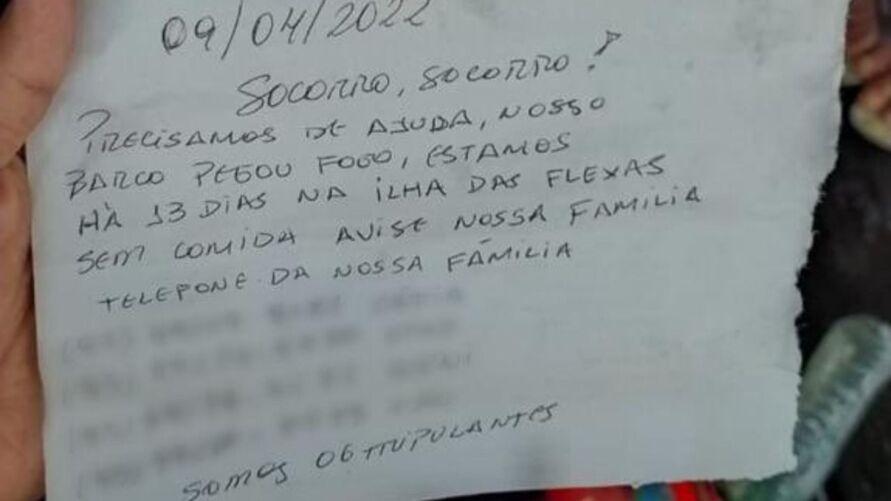 Bilhete com pedido de socorro em garrafa salva tripulação de barco no PA