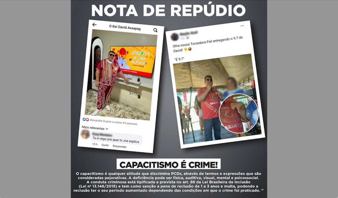 Nota David Assayag preoconceito
