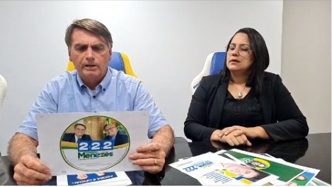Bolsonaro pede votos para Menezes