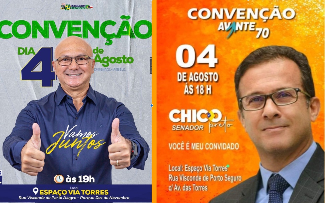 Menezes e Chico Preto, candidatos a senador