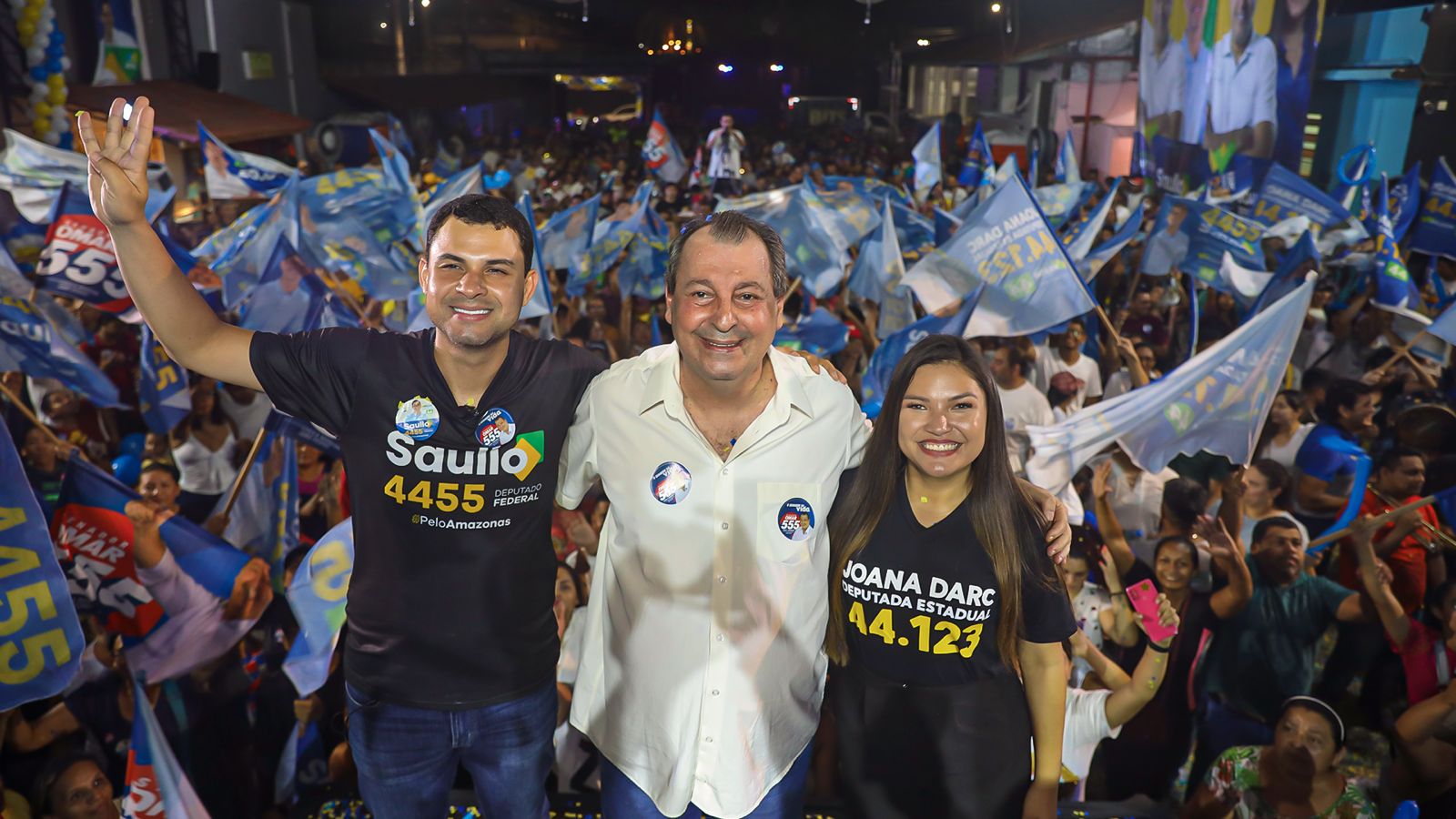 Saullo Vianna, Omar Aziz e Joana Darc