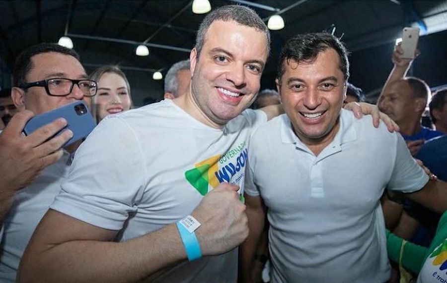 Rodrigo Saฬ (detran-AM) e Wilson Lima, governador do Amazonas