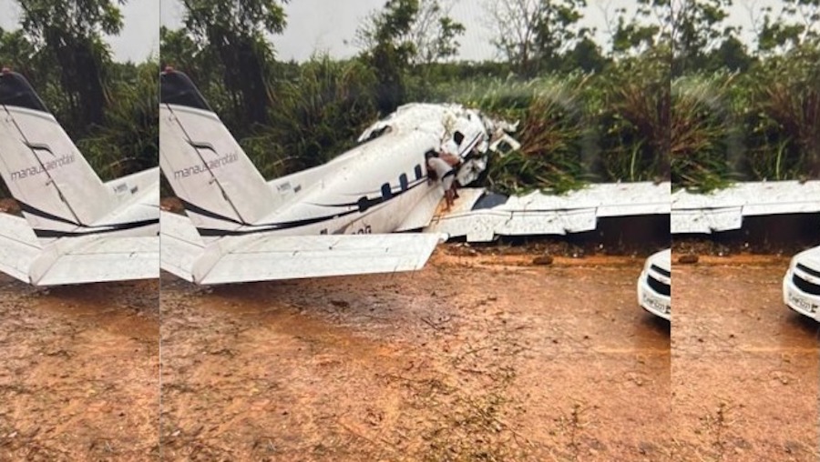 avião Bandeirante cai em Barcelos