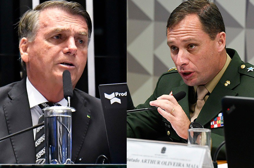 Jair Bolsonaro e o ex-ajudante de ordens Mauro Cid