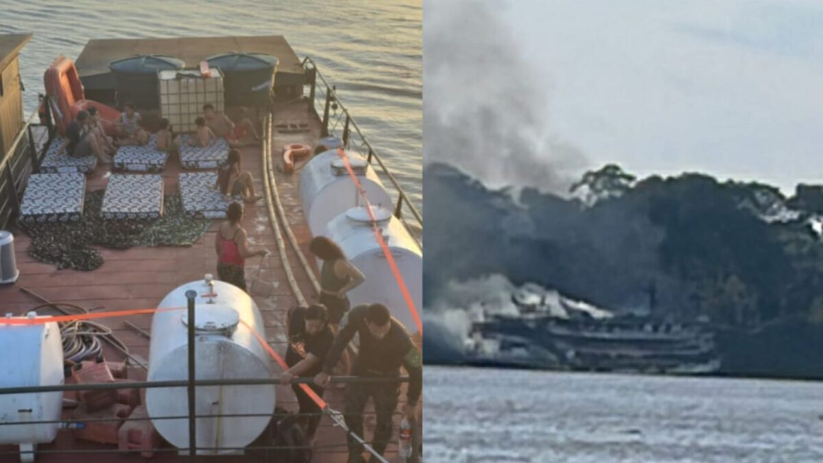 Força-tarefa vai atender vítimas de incêndio em barco no Solimões