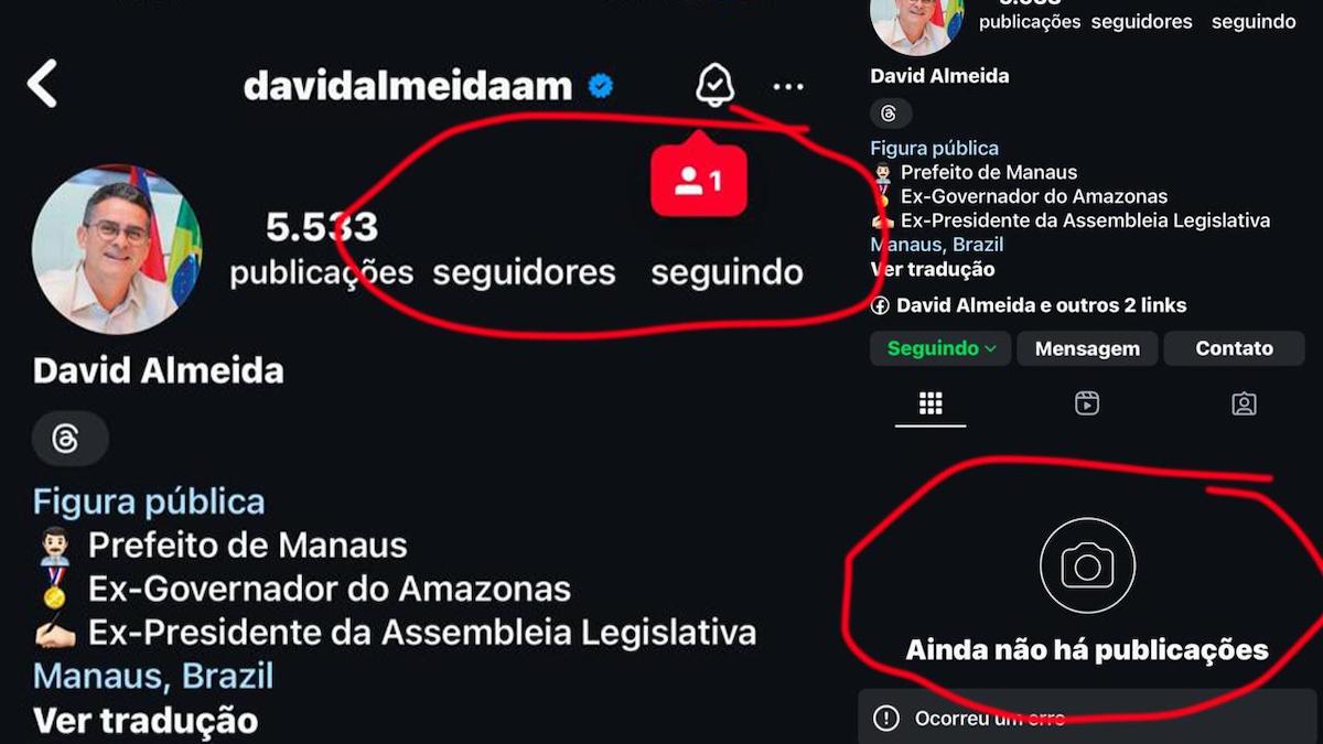 Ataque ao Intagram David Almeida