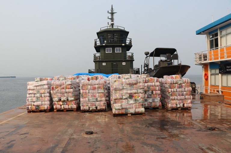 Seca no AM: 153 toneladas de alimentos são enviadas a atingidos pela estiagem