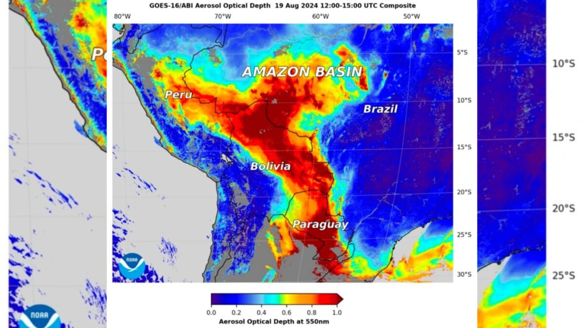Fumaça de queimadas do AM chegam ao Sul e Sudeste do país